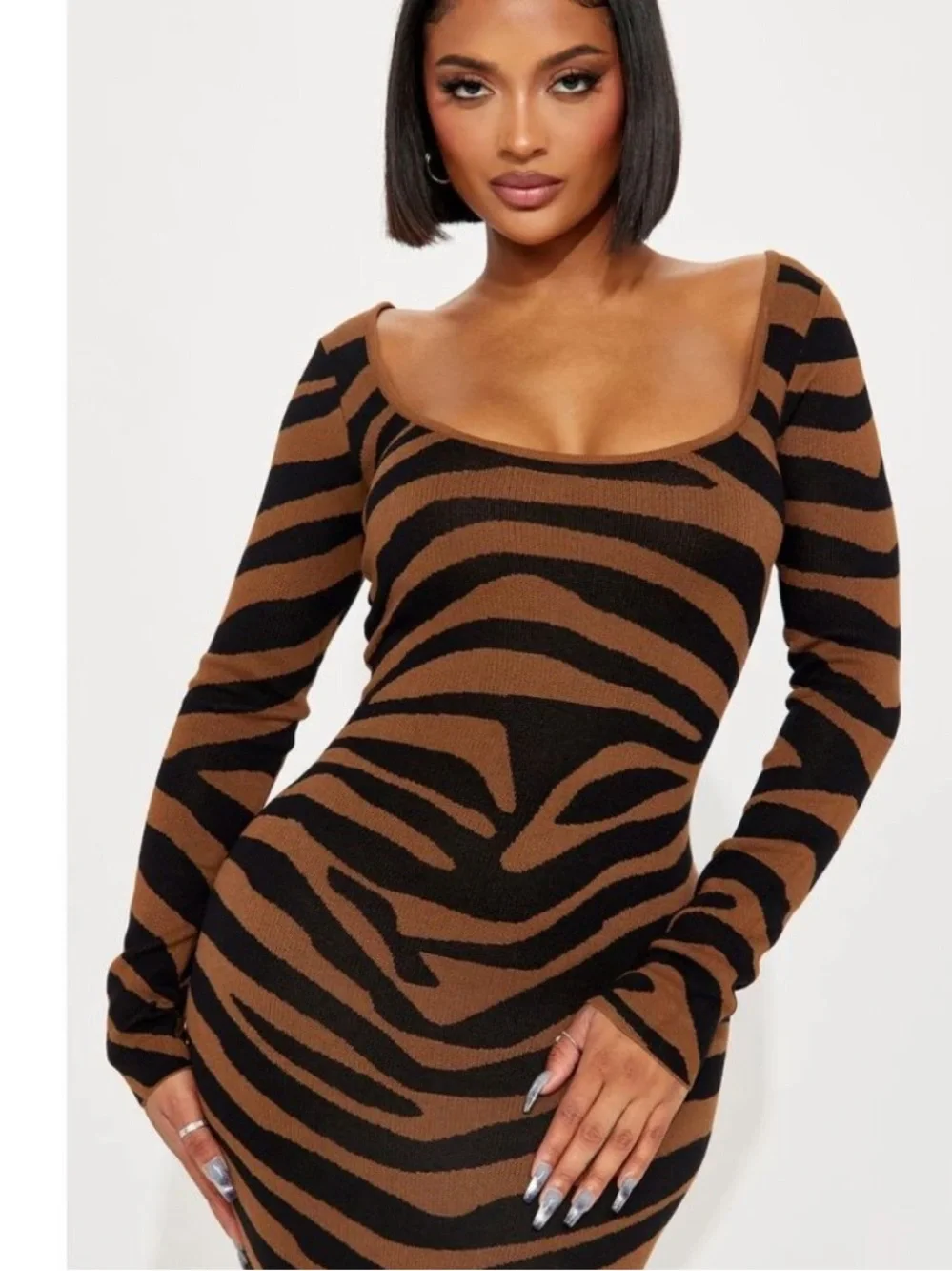 Sutton Sweater Maxi Dress - Black/combo S - Picture 4 of 8